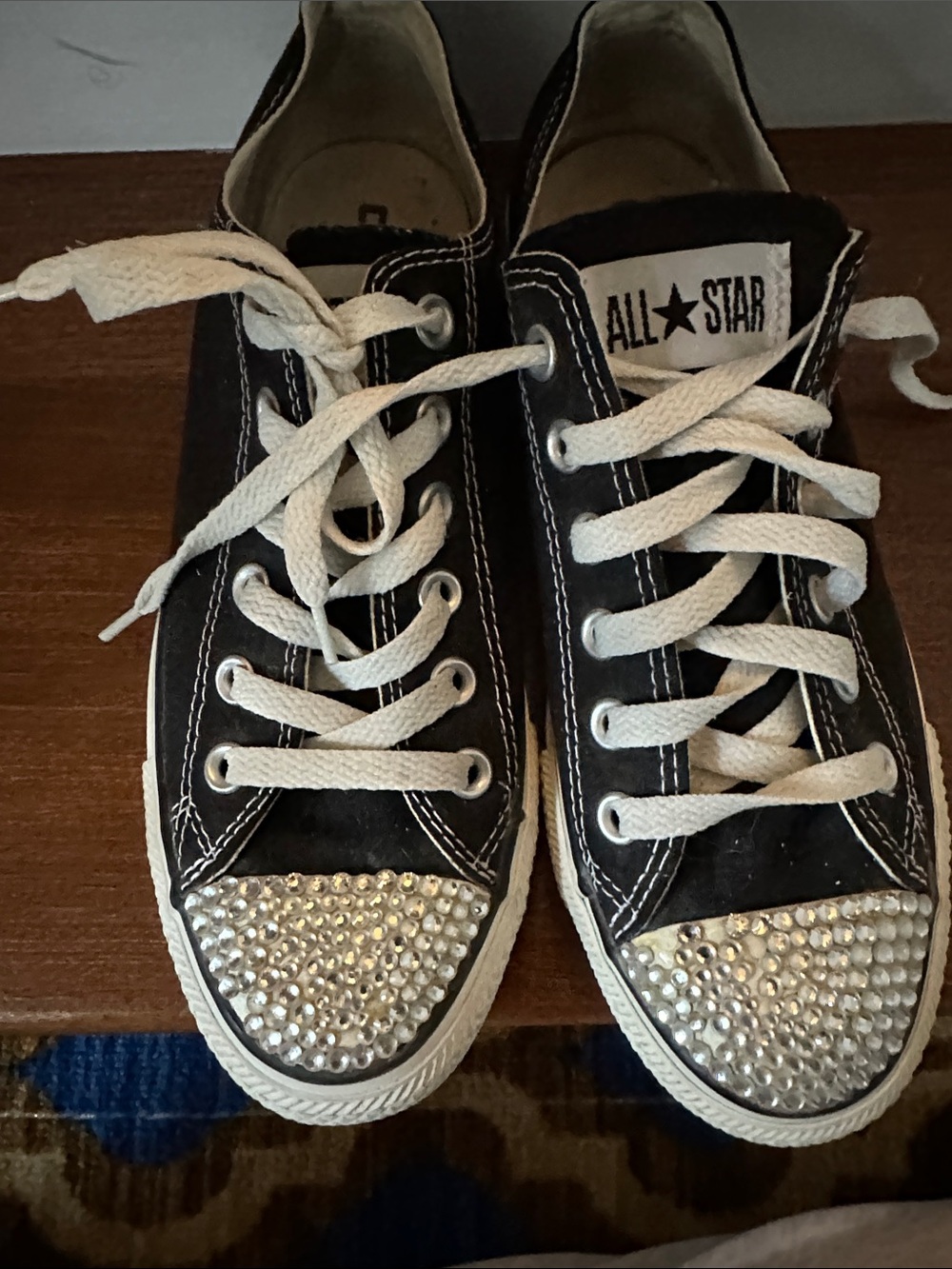 Converse White Canvas Low-Top Sneakers with Black Accents